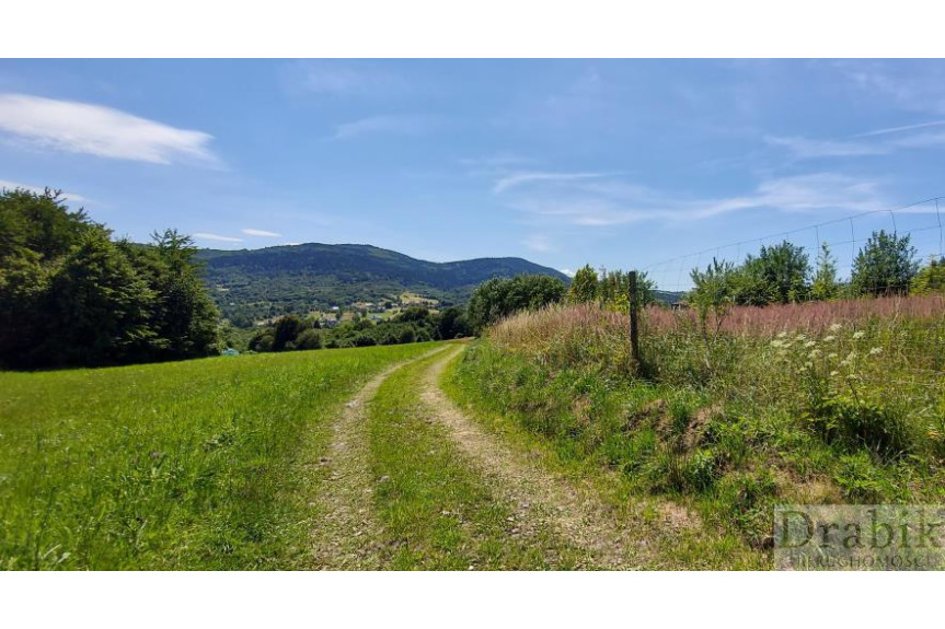 suski, Zembrzyce, Śleszowice, Widokowa działka 3km od Jeziora Mucharskiego