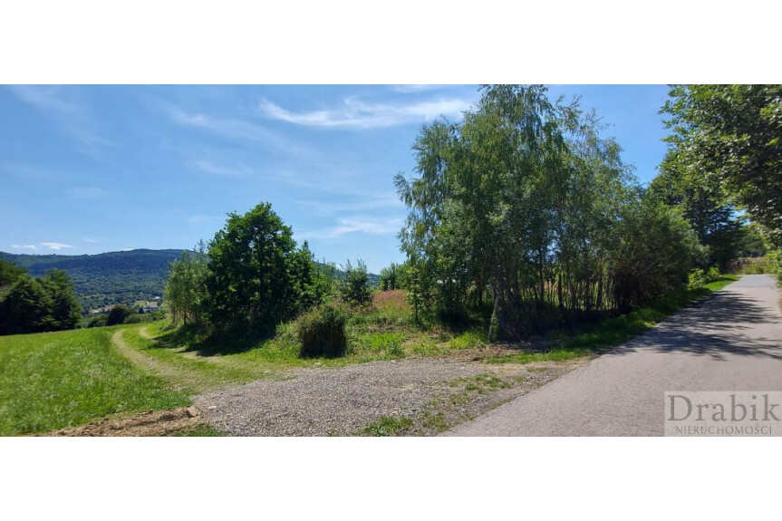 suski, Zembrzyce, Śleszowice, Widokowa działka 3km od Jeziora Mucharskiego