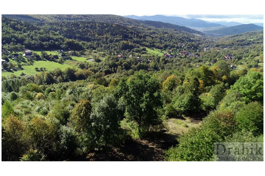 suski, Mak&oacute;w Podhalański, Żarn&oacute;wka, os. Grapa, Działka otoczona lasem z widokiem na g&oacute;ry