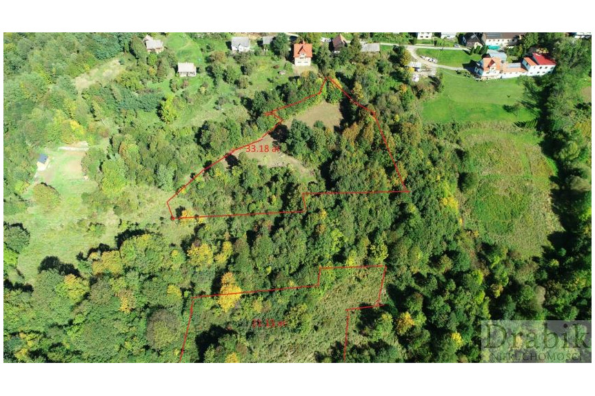 suski, Mak&oacute;w Podhalański, Żarn&oacute;wka, os. Grapa, Działka otoczona lasem z widokiem na g&oacute;ry