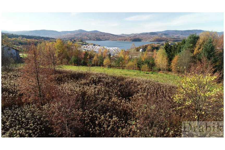 wadowicki, Strysz&oacute;w, Działka budowlana z widokiem na J. Mucharskie