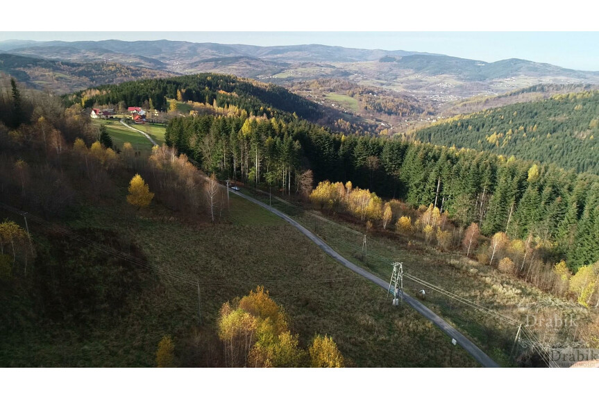 suski, Stryszawa, osiedle Bartoszki, Działka budowlana z widokiem na g&oacute;ry