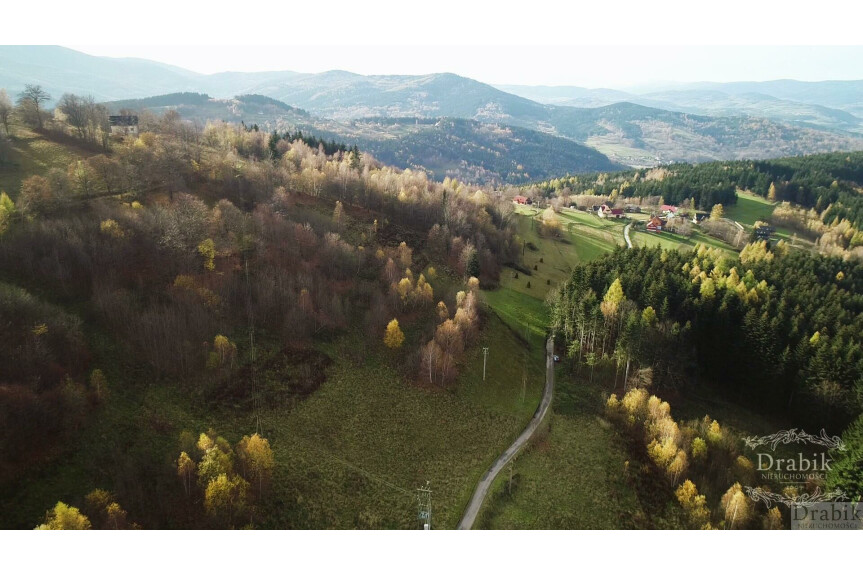 suski, Stryszawa, osiedle Bartoszki, Działka budowlana z widokiem na g&oacute;ry