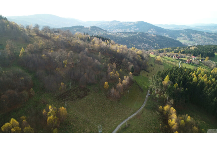 suski, Stryszawa, osiedle Bartoszki, Działka budowlana z widokiem na g&oacute;ry