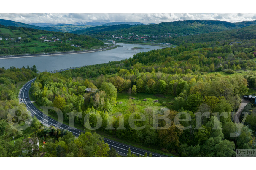 wadowicki, Mucharz, Skawce, Działka blisko Jeziora z gotowym projektem domu