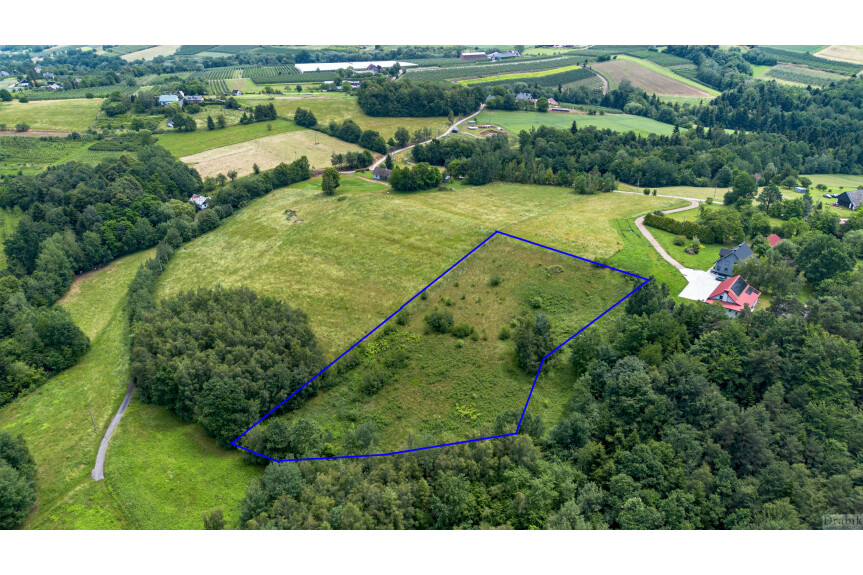myślenicki, Raciechowice, Zegartowice, Widokowe duże działki rolno-budowlane położone na uboczu z decyzją WZ
