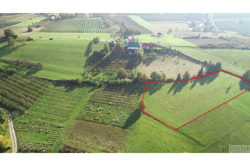 myślenicki, Raciechowice, Zegartowice, Widokowa działka  rolna o pow. 4000m2